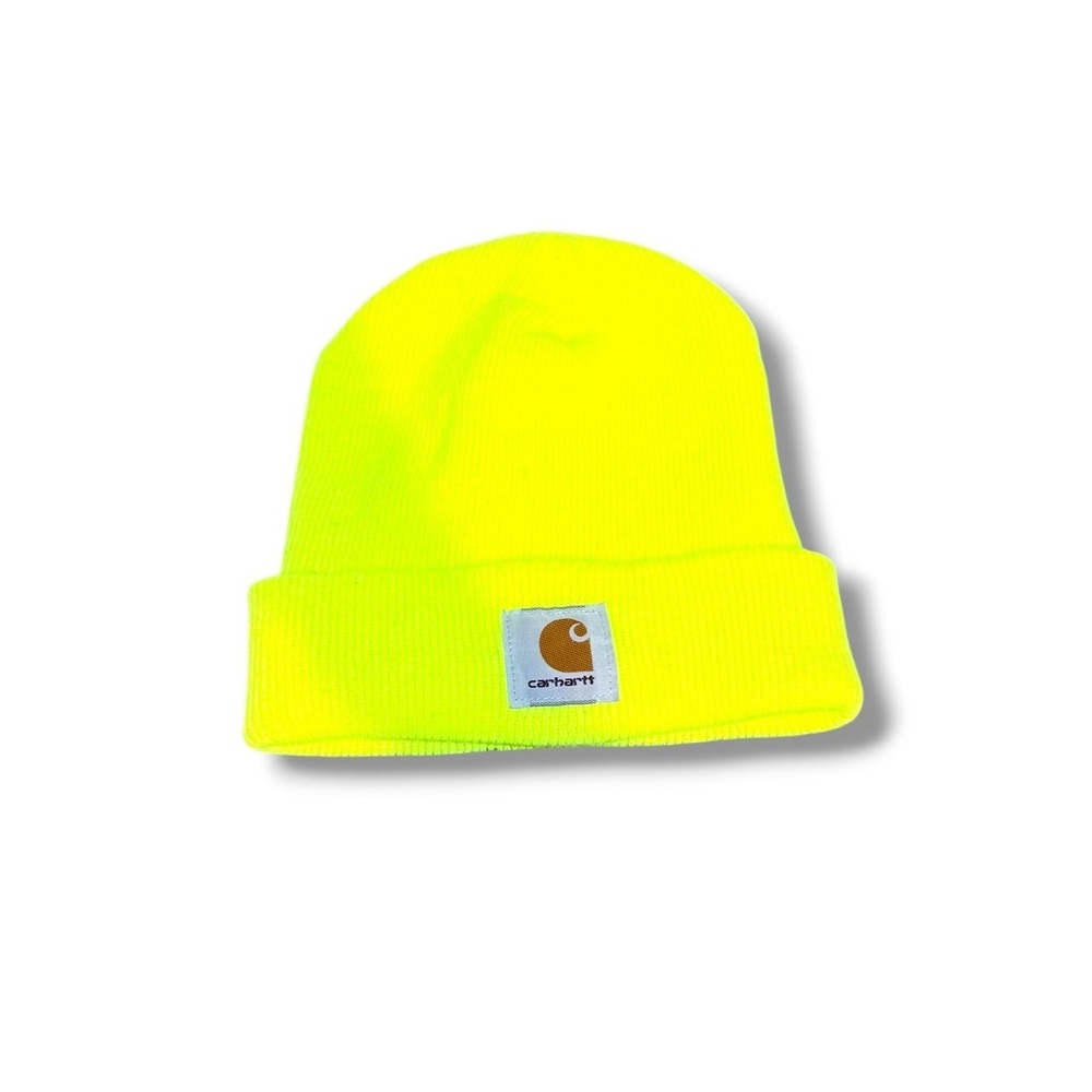 Carhartt A18 Watch Hat Beanie OSFA Neon Yellow Hi Vis Cuffed Workwear